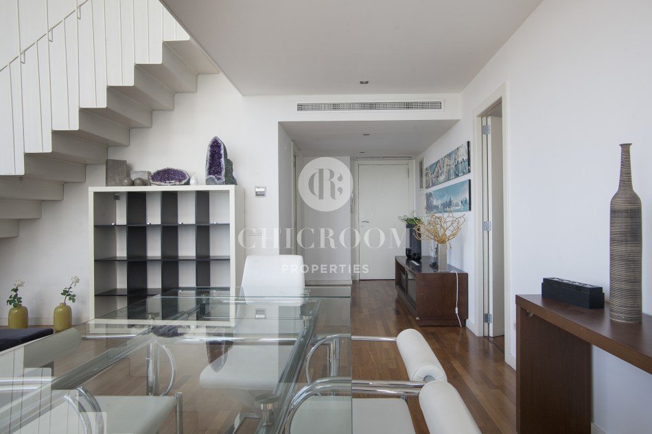 Mid term apartment for rent with sea views in Diagonal Mar Barcelona