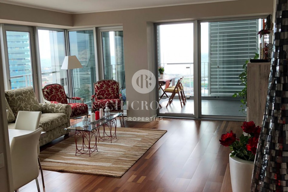 3 Bedroom apartment for rent with sea views in Barcelona Diagonal Mar