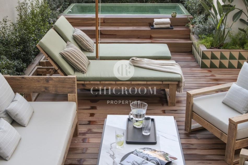 Luxury 3 bedroom apartment with private terrace in Paseo de Gracia